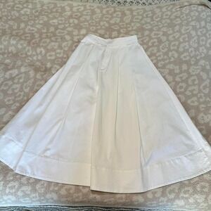 Zara White A-Line Midi Skirt (S / 26)